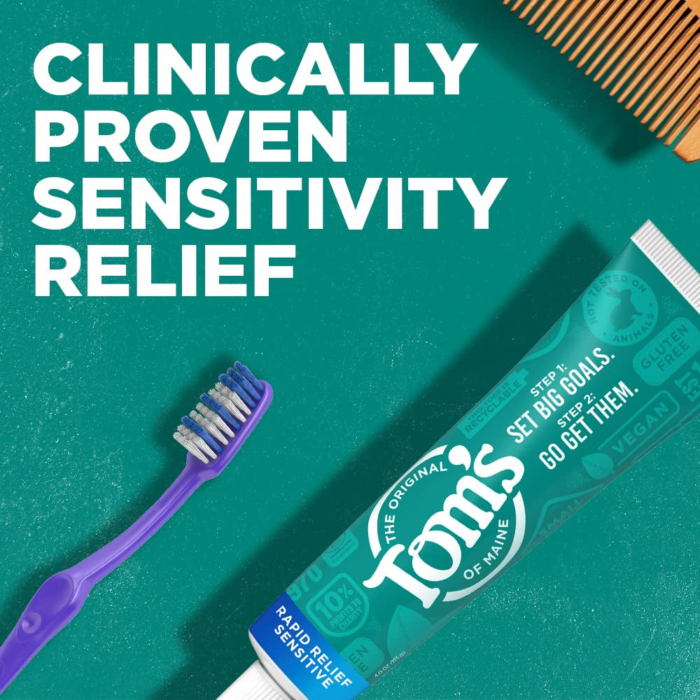 Fluoride-Free Sensitive Toothpaste - Rapid Relief, Fresh Mint, 4 oz - 3-Pack (Packaging May Vary)